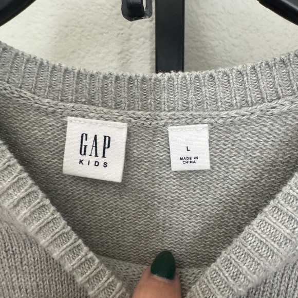 GAP Gray Sweater with Camouflage Lightning Bolt - Picture 2 of 4